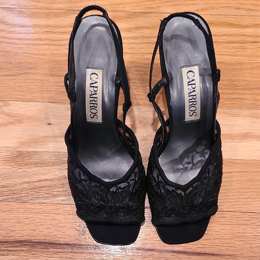 Caparros Black Lace Heels
